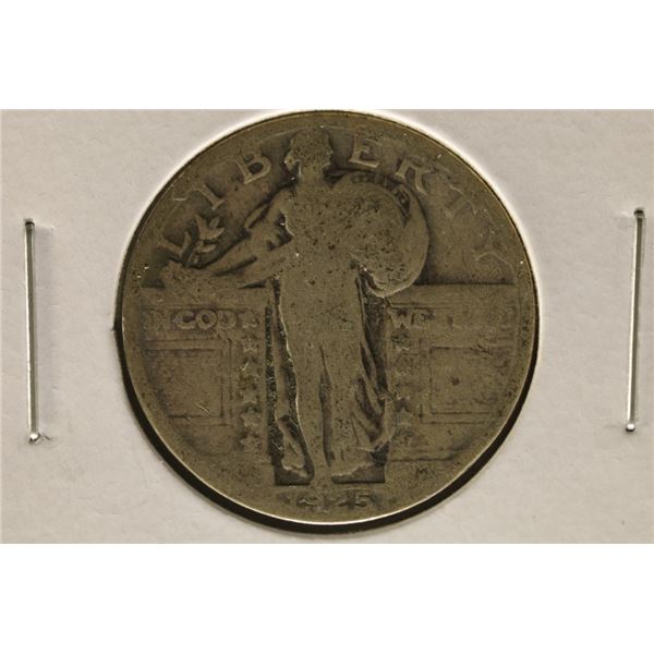 1925 SILVER STANDING LIBERTY QUARTER