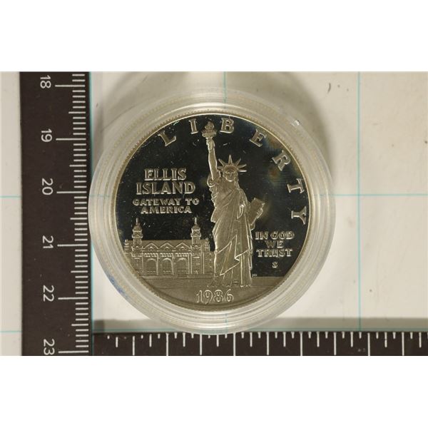 1986-S US PROOF SILVER "LIBERTY" $1 IN HARD