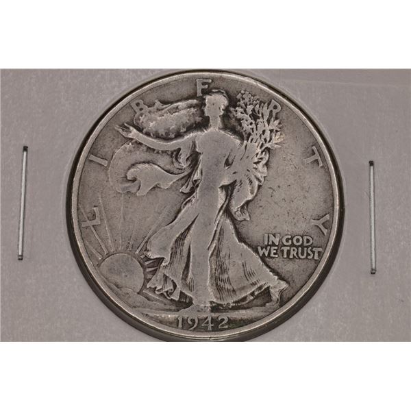 1942-S SILVER WALKING LIBERTY HALF DOLLAR