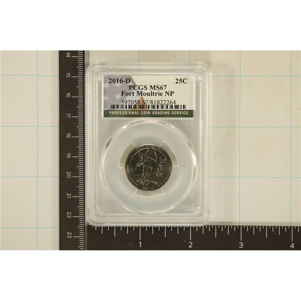 2016-D FORT MOULTRIE N.P. QUARTER PCGS MS67
