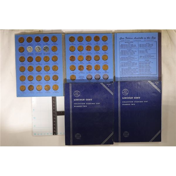 3 LINCOLN CENT ALBUMS: #2 ALBUMS STARTING 1941 UP