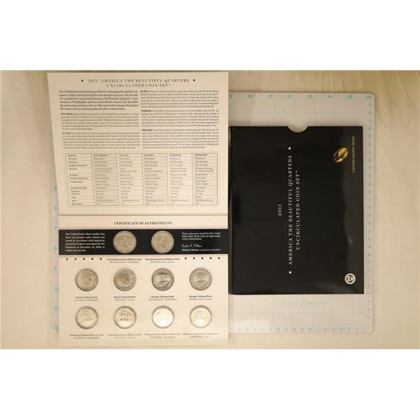 2011 AMERICA THE BEAUTIFUL QUARTER UNC SET IN