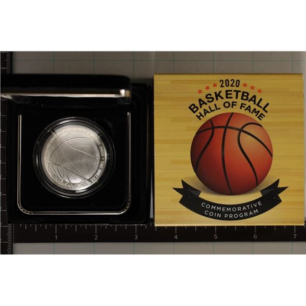 2020-P US SILVER BASKETBALL HALL OF FAME UNC $1