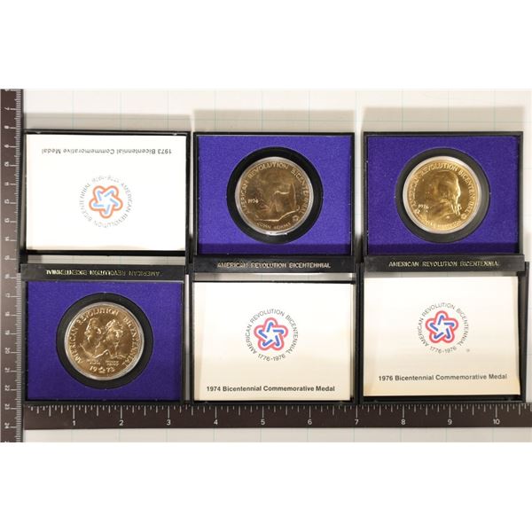 1973,1974 & 1976 AMERICAN REVEUTIONAL BICENTENNIAL