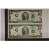 Image 1 : 2-1976 US $2 FRN'S CU WITH CONSECUTIVE SERIAL #'S