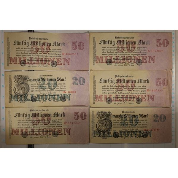 6-1923 GERMAN 20 MILLION MARK INFLATION CURRENCY