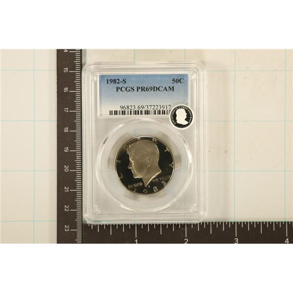 1982-S KENNEDY HALF DOLLAR PCGS PR69 DCAM WITH