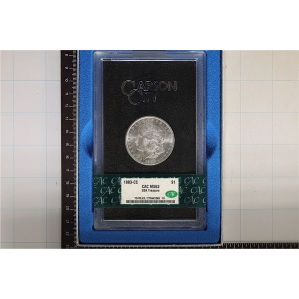 1883 -CC GSA MORGAN SILVER DOLLAR CAC MS63