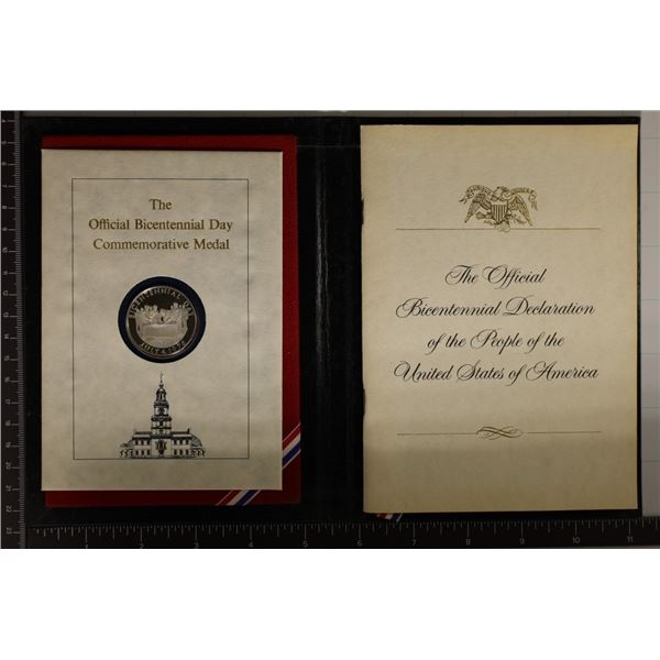 1976 OFFICIAL STERLING SILVER BICENTENNIAL MEDAL