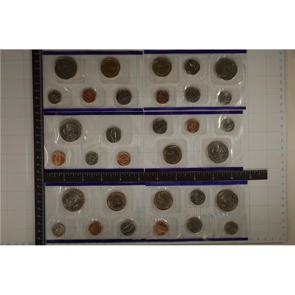6 PARTIAL P MINT MARK MINT SETS: 1999, 2001,