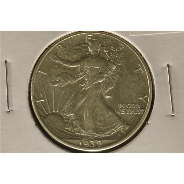 1939 SILVER WALKING LIBERTY HALF DOLLAR UNC