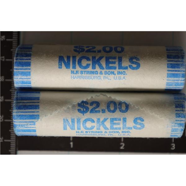 2 SOLID DATE ROLLS OF 2003-P BU JEFFERSON NICKELS