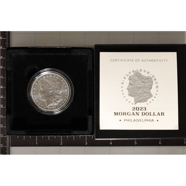 2023-P UNC MORGAN SILVER DOLLAR WITH CERTIFICATE