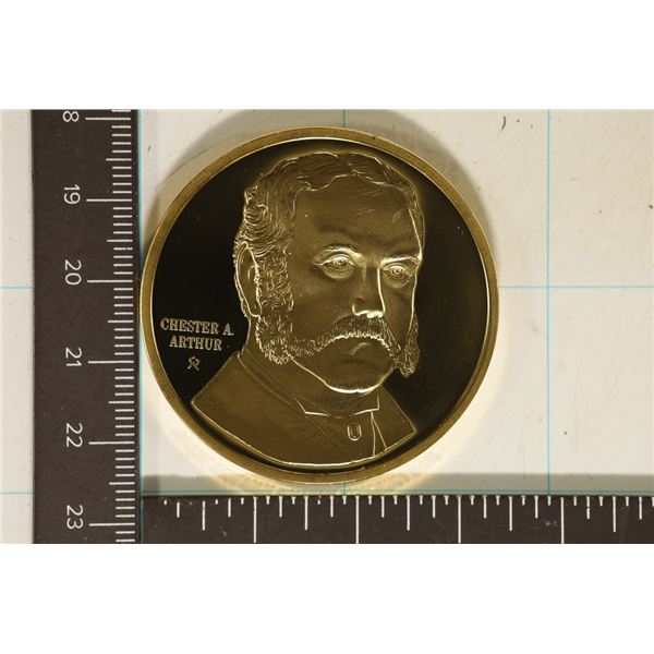1.43OZ GOLD PLATED STERLING SILVER PF PRESIDENTIAL