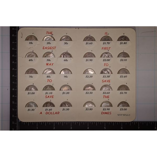 30 US SILVER DIMES IN NEW JERSEY BANK 3 DOLLAR