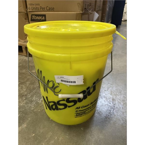 BUCKET OF TENNIS BALLS
