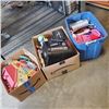 Image 1 : 2 BOXES AND TOTE OF ESTATE GOODS