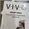 Image 2 : 2 VIVO PNEUMTAIC ARM SINGLE MONITOR WALL MOUNTS