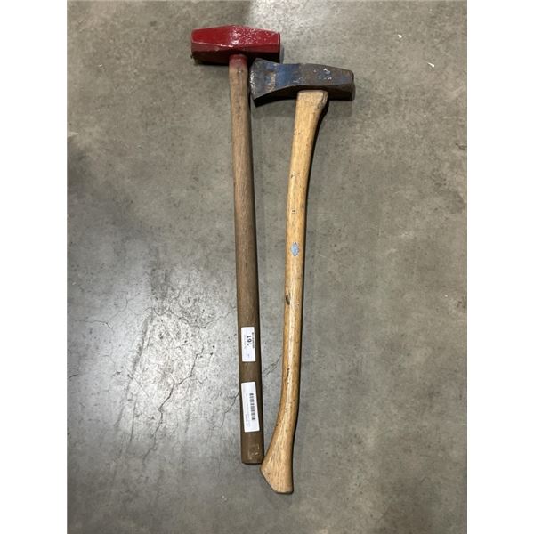 SLEDGE HAMMER AND SPLITTING AXE