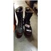 Image 2 : TWO PAIRS OF BOOTS WITH METAL SPIKES, SIZE 12