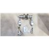 Image 2 : 6 NEW DOOR HANDLES, SATIN CHROME PRIVACY LOCKING, 3 RIGHT HAND AND 3 LEFT HAND OPEN