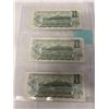 Image 2 : 3 CANADIAN 1973 $1 BILLS LAST ISSUE OF THE $1 BILL
