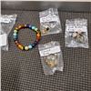 Image 1 : ROSE QUARTZ RING, CITRINE RING, BLACK TOURMALINE PENDANT AND NEW CHAKRA BRACELET