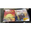 Image 1 : NEW CATAN AND TICKET TO RIDE BOARD GAMES