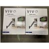 Image 1 : 2 VIVO PNEUMTAIC ARM SINGLE MONITOR WALL MOUNTS