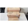 Image 1 : VIVO DUAL ULTRA WIDE VERTICAL MONITOR DESK MOUNT, TABLE TOP TV STAND AND UNDER DESK LARGE KEYBOARD T