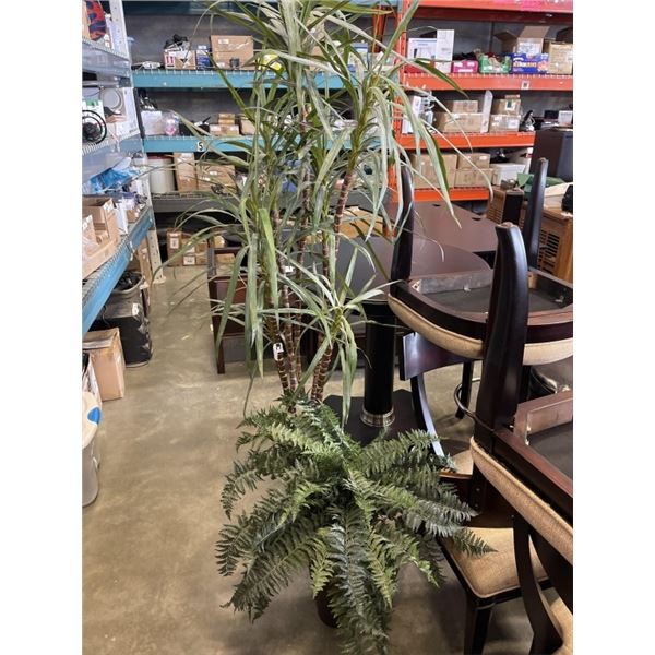 TWO ARTIFICIAL PLANTS