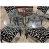 Image 2 : MODERN GLASSTOP TABLE AND 4 UPHOLSTERED CHAIRS