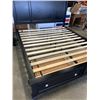 Image 2 : MODERN KINGSIZE SLEIGH BED FRAME WITH STORAGE DRAWERS
