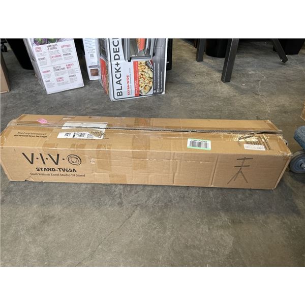 VIVO DARK WALNUT EASEL TV STUDIO STAND