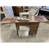 Image 2 : SINGER SEWING MACHINE IN CABINET