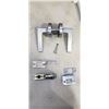 Image 2 : 6 NEW DOOR HANDLES, LONDON SATIN CHROME PASSAGE SETS, WITH HARDWARE, GRADE 3