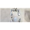Image 2 : 6 NEW DOOR HANDLES, SATIN CHROME PRIVACY LOCKING, 3 RIGHT HAND AND 3 LEFT HAND OPEN