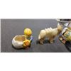 Image 2 : ANTIQUE MARBLE DONKEY AND 2 DUCK PLANT HOLDERS