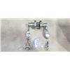 Image 2 : 6 NEW DOOR HANDLES, SATIN CHROME PRIVACY LOCKING, 3 RIGHT HAND AND 3 LEFT HAND OPEN