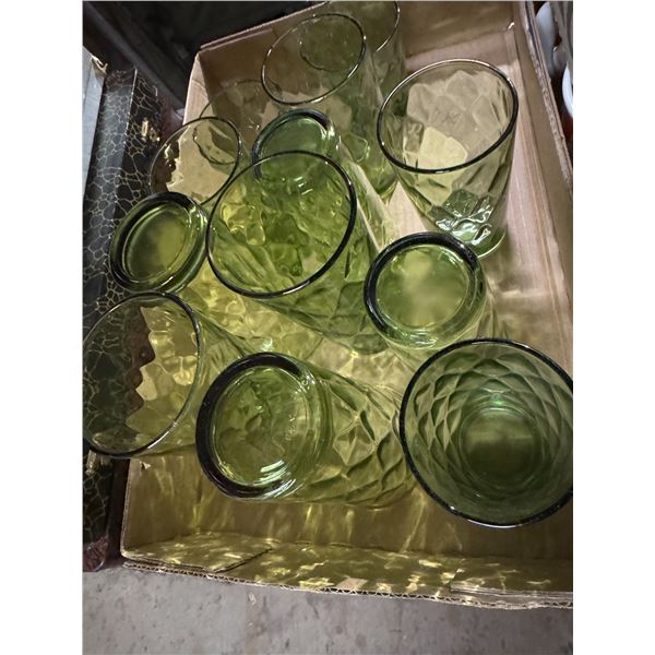 Vintage green diamond glasses
