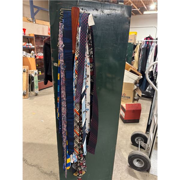 Vintage ties and tie holder