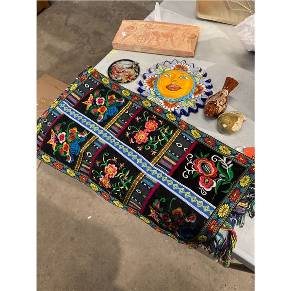 Wall hanging with pockets and other pottery decor
