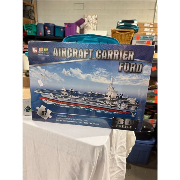 Aircraft carrier Ford 3-D puzzle new seal
