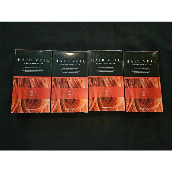 Hair veil powder color- red