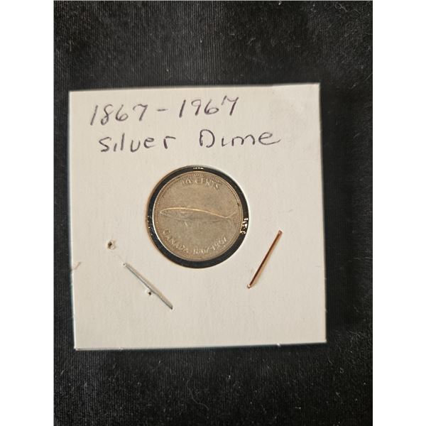 1867-1967 Silver dime