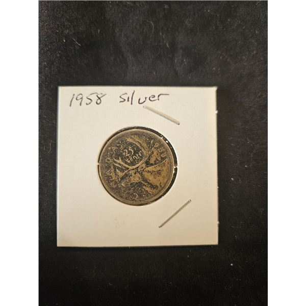 1958 Silver quarter