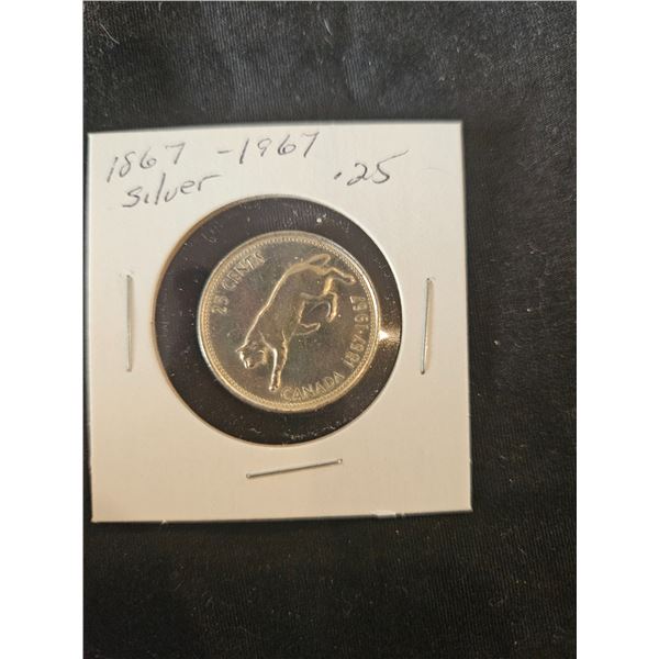 1867-1967 Silver quarter