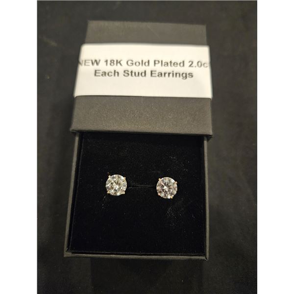 18k gold plated stud earrings