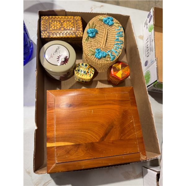 Trinket jars and jewelry box