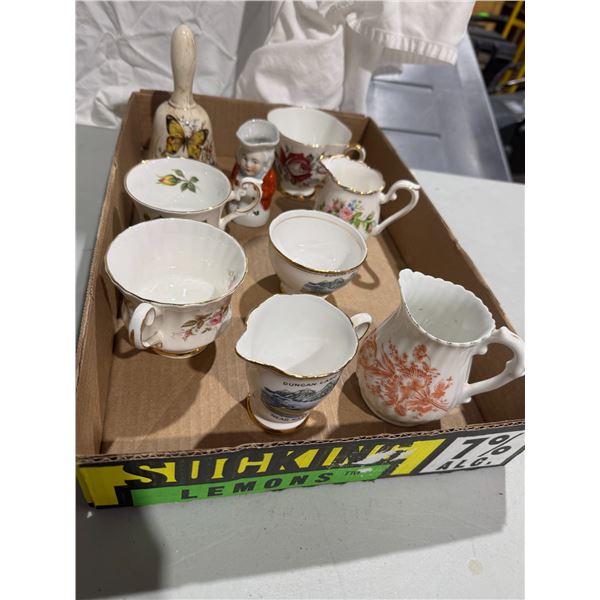 Tea cups, BELL, Toby jug